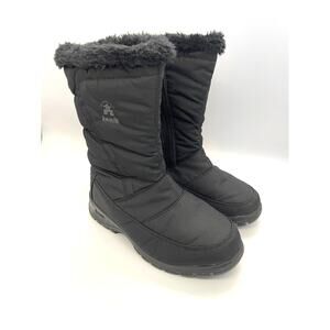 Kamik Chicago Women’s Waterproof Winter Side Zip Black Boots Size 6